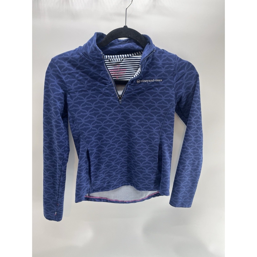 Girls M 10-12 VINEYARD VINES PRINTED SANKATY SHEP SHIRT Blue Heavy‎